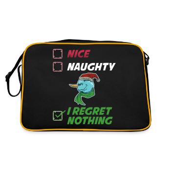 Je ne regrette rien de cadeau coquin ou mignon - Sac Retro - noir/or - Dos