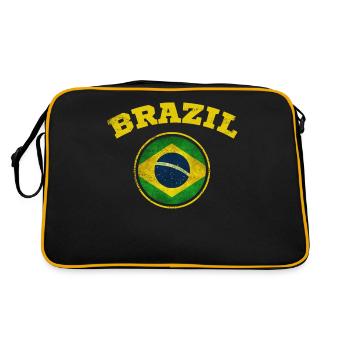 Retro Style Brazil Soccer Team Brasil Football Fan - Retro Bag - black/gold - Back