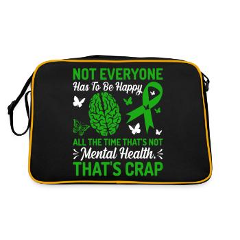 Not Everyone Has To Be Happy All The Time - Retro Bag - black/gold - Back