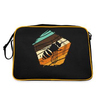Imkerei Biene Retro Honig Bienenzucht Imker - Retro Tasche - Schwarz/Gold - Hinten