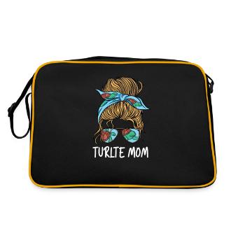 Tortue Maman Femme Lunettes de soleil Bandeau - Sac Retro - noir/or - Dos