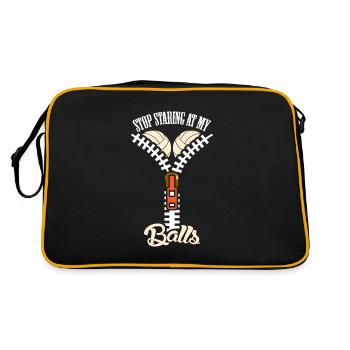 Volleyball Stop Staring Women Boobs - Retro Bag - black/gold - Back