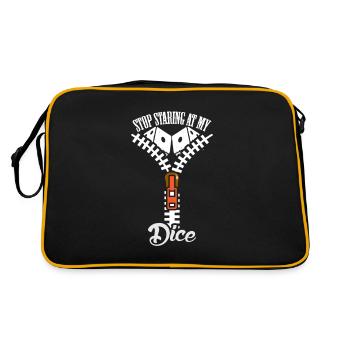 Dice Stop Staring Women Boobs - Retro Bag - black/gold - Back