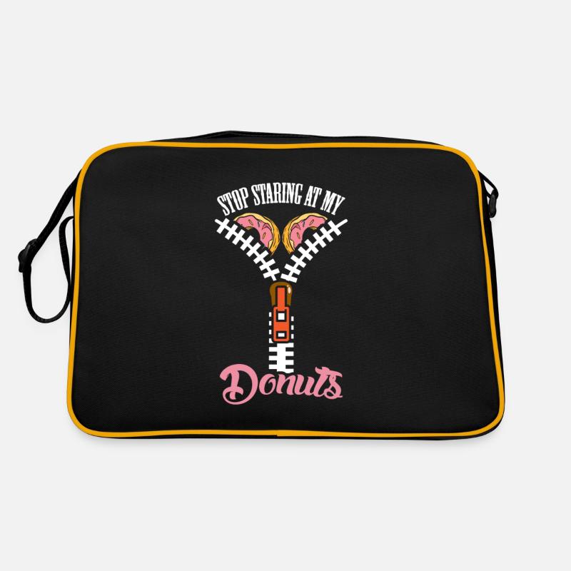 Donut Stop Staring Women Boobs Retro Bag
