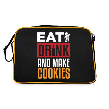 Eat drink and make cookies - Retro Bag - black/gold - Back