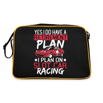 Yes I Do Have A Retirement Plan Slot Car Racing - Retro Bag - black/gold - Back