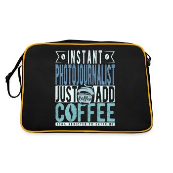Photojournaliste Kaffee Spruch - Sac Retro - noir/or - Dos