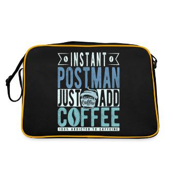 Postman coffee saying - Retro Bag - black/gold - Back