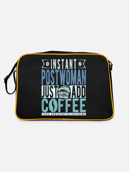 Postwoman Coffee Citation - Sac Retro - noir/or - Dos