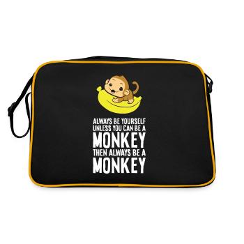 Always Be Yourself Unless You Can Be A Monkey - Retro Bag - black/gold - Back