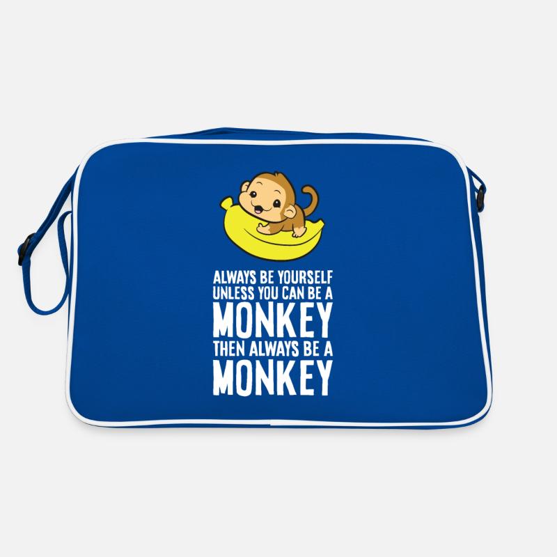 Sei immer du selbst, außer du kannst ein Affe sein Retro Tasche