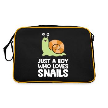 Just a Boy Who Loves Snails - Retro Bag - black/gold - Back