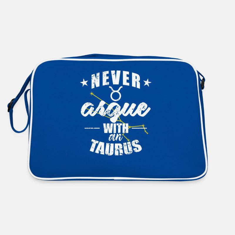 Sternzeichen Never argue with an Taurus Stier Retro Tasche