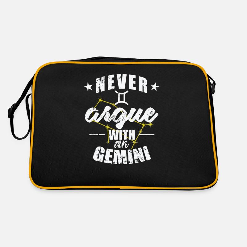 Signe du zodiaque Ne jamais discuter avec un Gémeaux Sac Retro