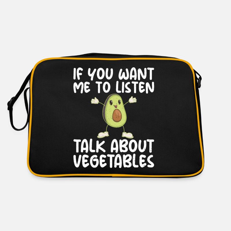 Vegetable Lover Vegetarian Gifts Retro Bag