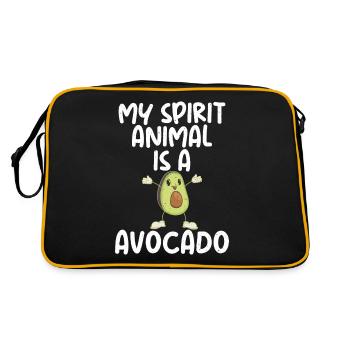 Vegetable Lover Vegetarian Gifts - Retro Bag - black/gold - Back