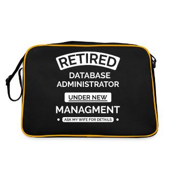 Retired database administrator - Retro Bag - black/gold - Back