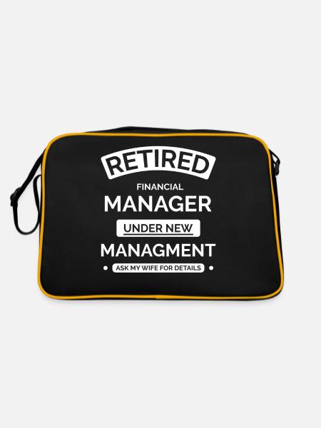 Finanzmanager im Ruhestand - Retro Tasche - Schwarz/Gold - Hinten