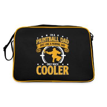 Funny Paintball Game Humor For Paintballing Dad - Retro Bag - black/gold - Back