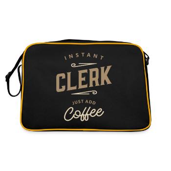 Clerk Funny Job Title Profession Birthday Worker - Retro Bag - black/gold - Back