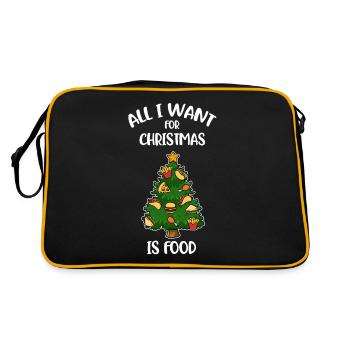 Nourriture de Noël Cadeau de dîner de Noël - Sac Retro - noir/or - Dos