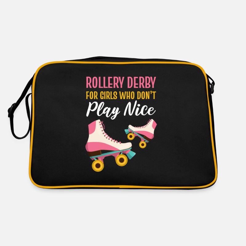 Roller Skating Skater Rollerblades Roller Derby Ha Sac Retro