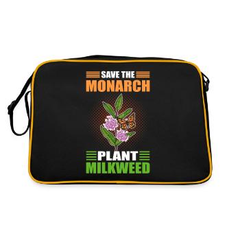 Papillons monarques Papillons Plantant Rau - Sac Retro - noir/or - Dos