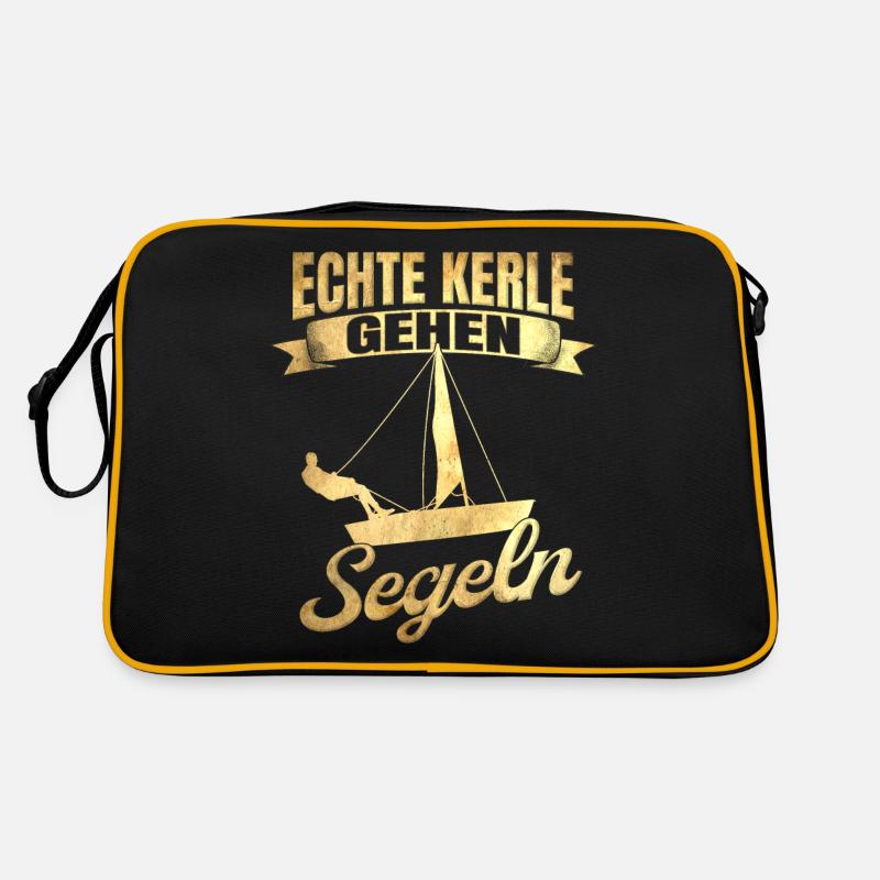 Segler Segelboot Meer Vintage Echte Kerle Gehen Retro Tasche