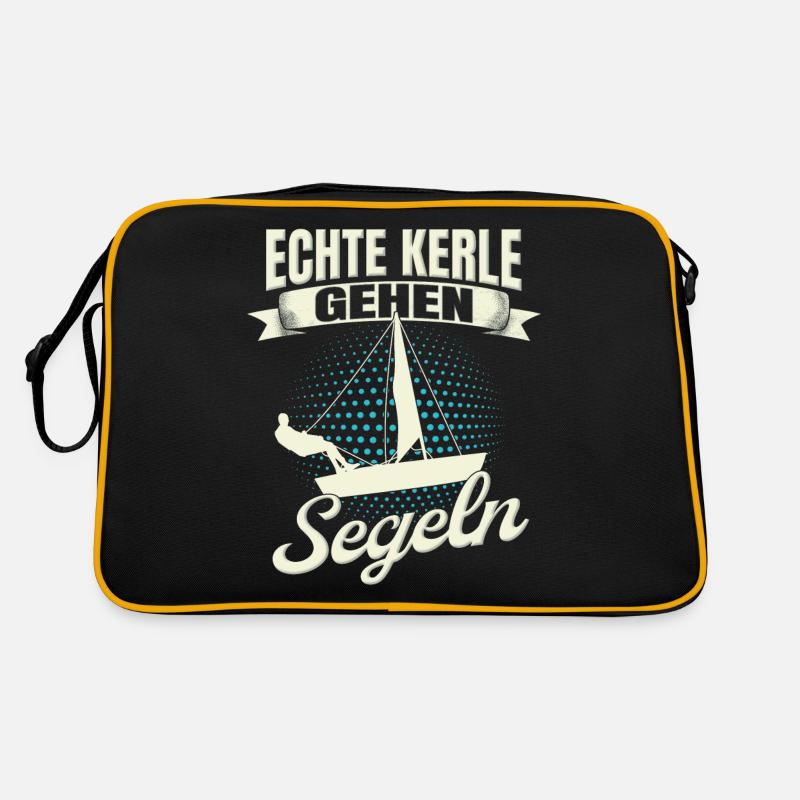 Segler Segelboot Meer Vintage Echte Kerle Gehen Retro Tasche