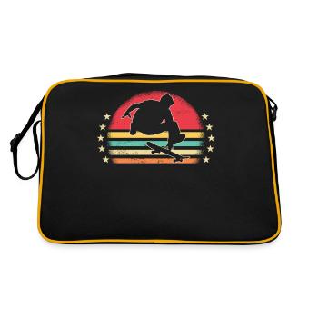 Skaters Skate Skateboarding Skateboard - Sac Retro - noir/or - Dos