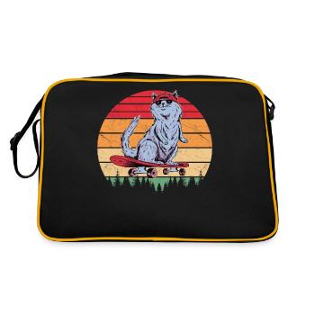 Skaters Skate Skateboarding Skateboard - Sac Retro - noir/or - Dos