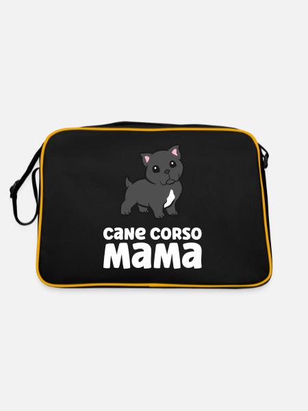 Cane Corso Mom Funny Cane Corso Dog - Retro Bag - black/gold - Back