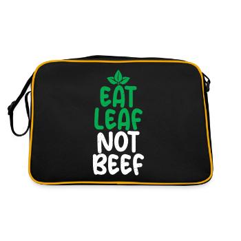 Vegetable Lover Vegetarian Gifts - Retro Bag - black/gold - Back