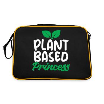 Vegetable Lover Vegetarian Gifts - Retro Bag - black/gold - Back