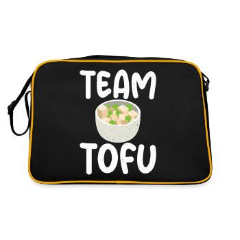 Vegetable Lover Vegetarian Gifts - Retro Bag - black/gold - Back