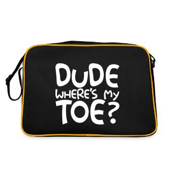 Dude Where's My Toe - Retro Bag - black/gold - Back