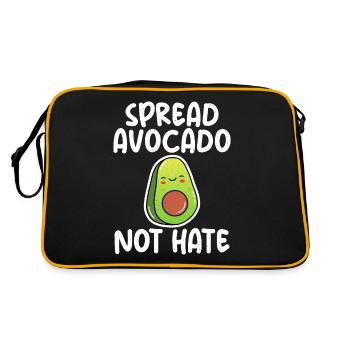 Vegetable Lover Vegetarian Gifts - Retro Bag - black/gold - Back