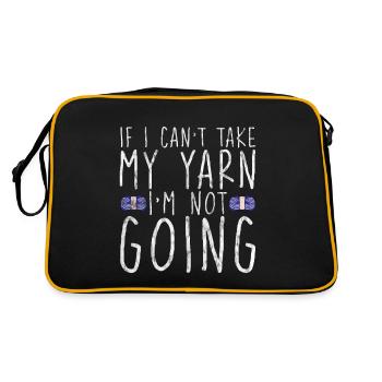 If I Can't Take My Yarn, I'm Not Going 3 - Retro Tasche - Schwarz/Gold - Hinten