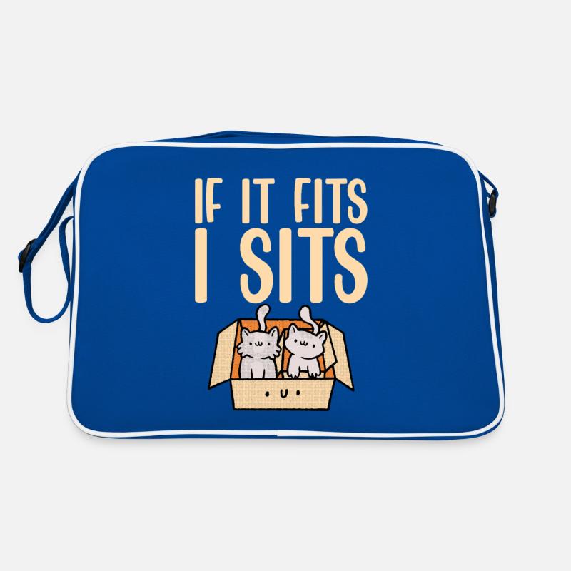 If It Fits I Sits 4 Retro Tasche