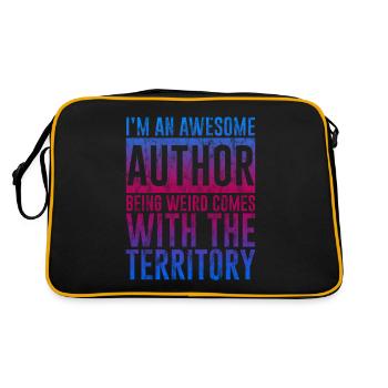 I'm An Author Being Weird Comes With Territory 3 - Retro Bag - black/gold - Back