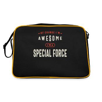 Special Force Job Occupation Birthday Worker - Retro Bag - black/gold - Back