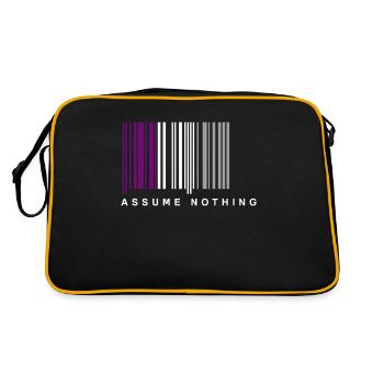 Code à barres asexué - Sac Retro - noir/or - Dos