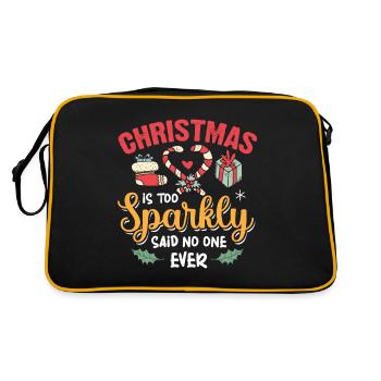 Christmas Is Too Sparkly Said No One Ever - Retro Bag - black/gold - Back