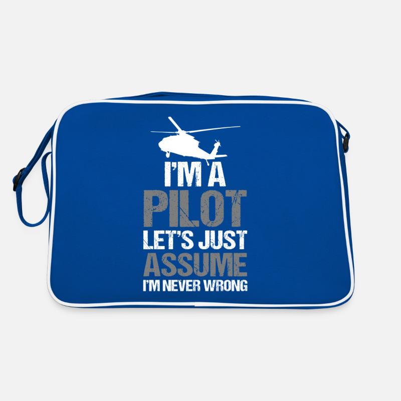 Helicopter Pilot Gift Retro Bag