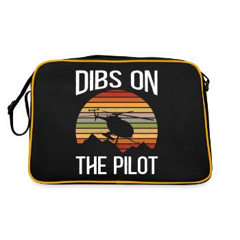 Cadeau de pilote d’hélicoptère - Sac Retro - noir/or - Dos