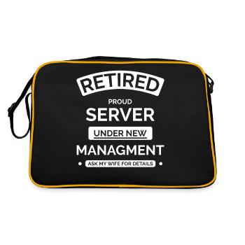 Serveur à la retraite - Sac Retro - noir/or - Dos