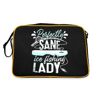 Parfaitement sain d’ Pêche sur glace Dame Pêcheuse Pêcheur - Sac Retro - noir/or - Dos