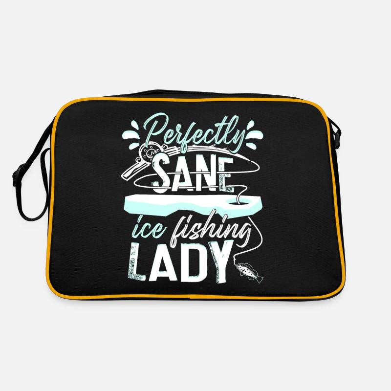 Parfaitement sain d’ Pêche sur glace Dame Pêcheuse Pêcheur Sac Retro