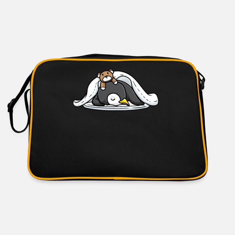 Drôle de pingouin endormi avec sommeil Sac Retro