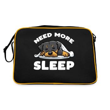 Rottweiler Chien endormi - Sac Retro - noir/or - Dos